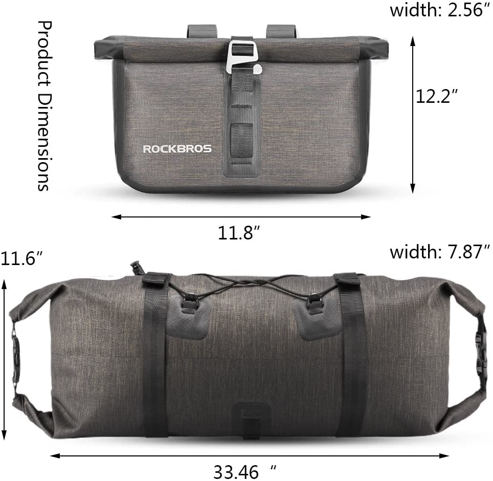 Waterproof Handlebar Bags Front 2 Dry Packs for MTB Road Bicycles 19-20L