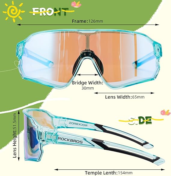 Kids Sports Glasses for Ages 8β14