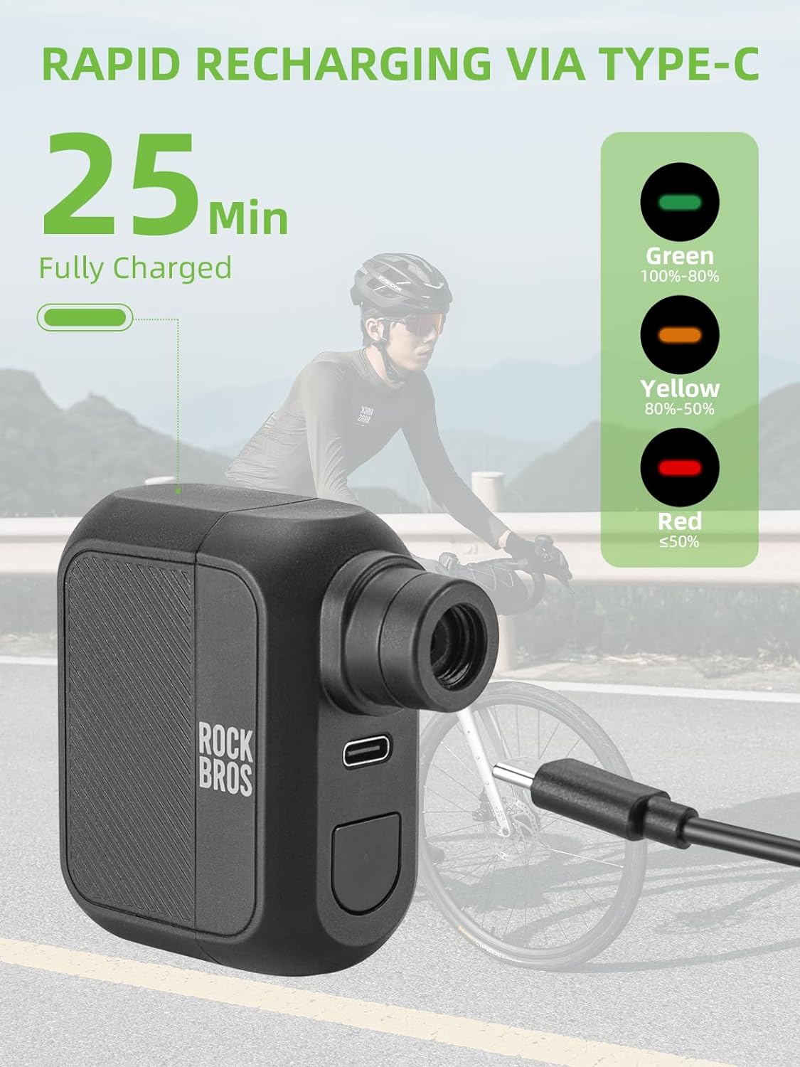 Mini Electric Bike Pump Portable 100 PSI with Type-C Charging