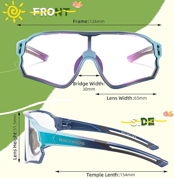 Kids Sports Glasses for Ages 8β14