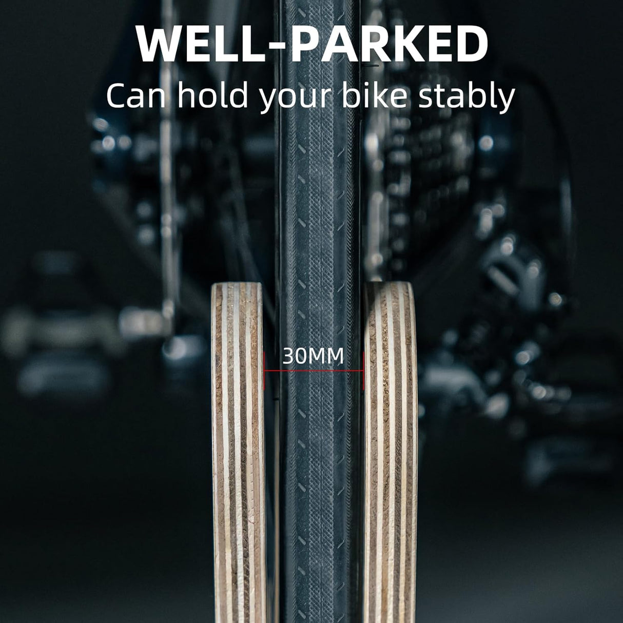 ROCKBROS Wooden Bike Stand Stylish Stable Storage