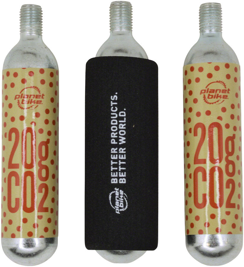 Planet Bike 20g Threaded CO2 Cartridge - 3 pack