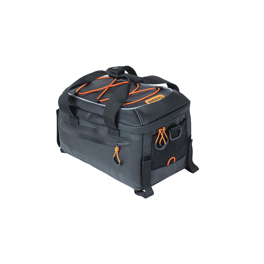 Basil, Miles, Trunk Bag, 7L, Black/Orange