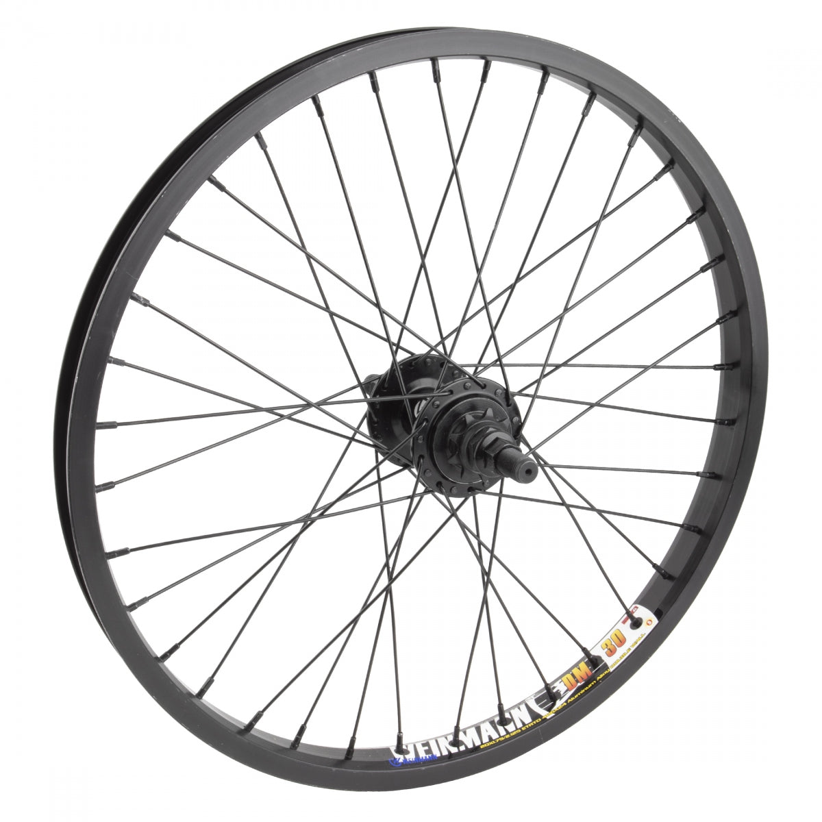 WHL RR 20x1.75 406x24 WEI DM30 BK 36 BK-OPS 9t DRIVER 14mm SLOTTED 3/8 BK 110mm 14gBK