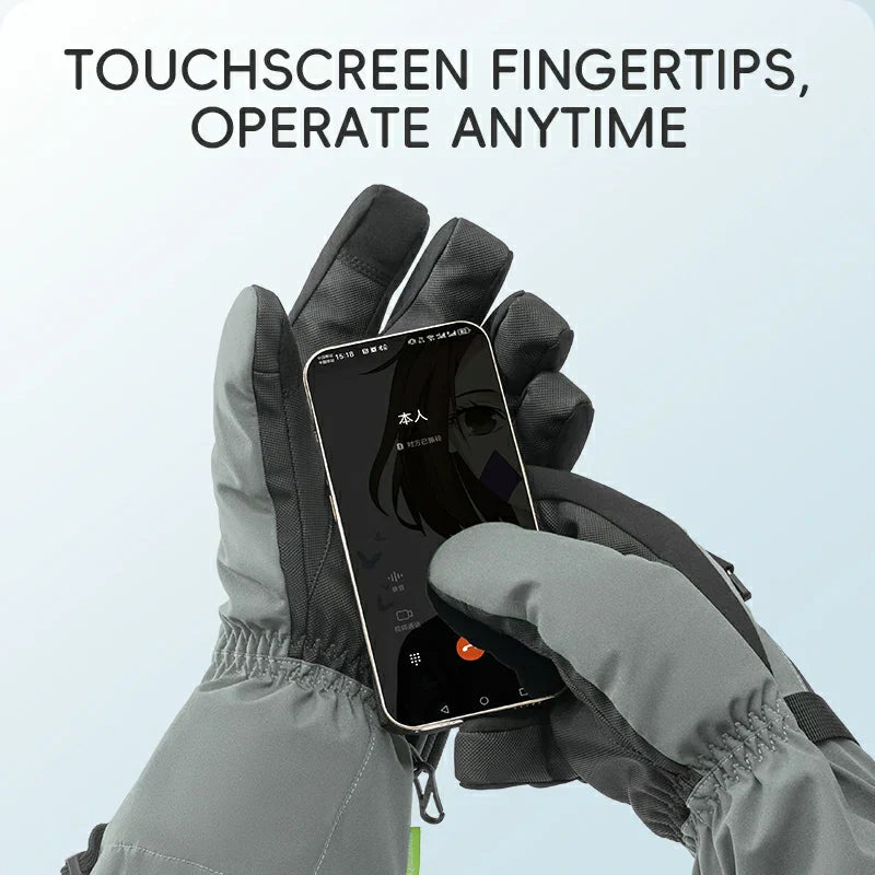 Qunature Ski Gloves Multi-Fabric, Touchscreen, Warmth Lock