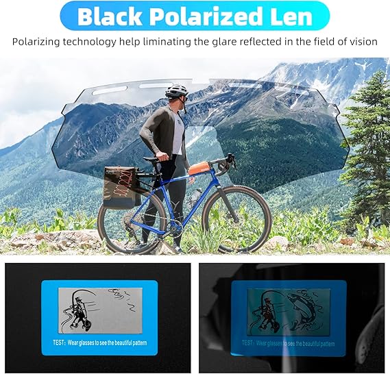 Polarized Cycling Glasses with 4 Interchangeable Lenses