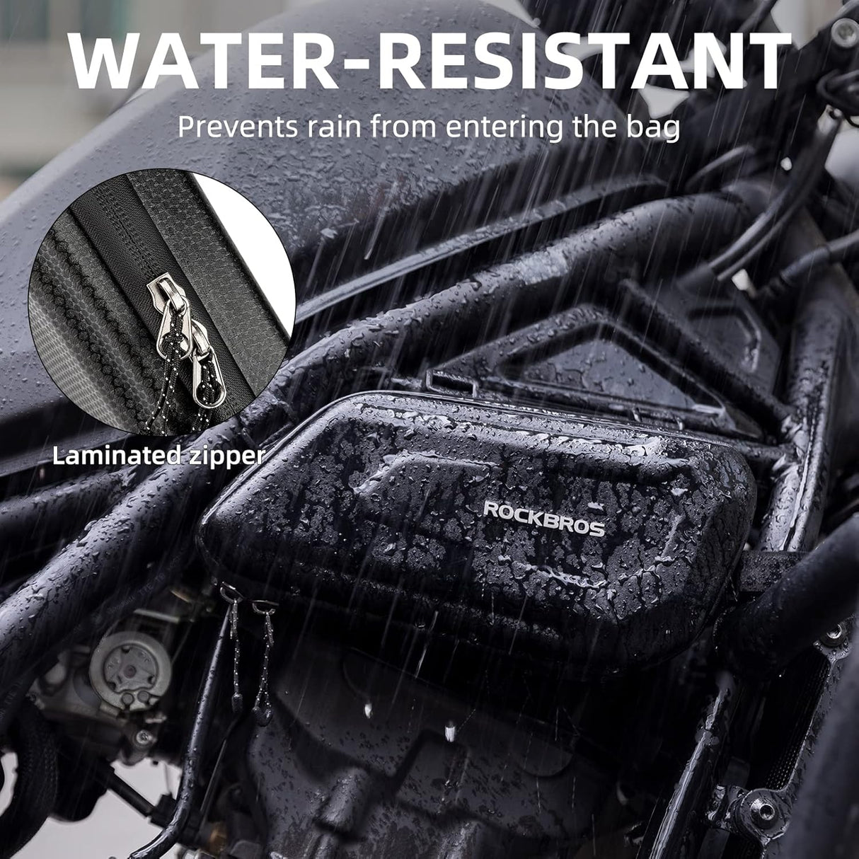 ROCKBROS EVA Hard Shell Motorcycle Tool Bag - Water-Resistant Triangle Side Bag