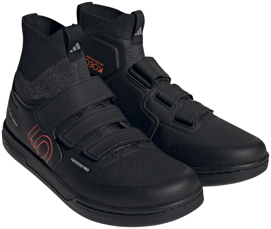 Five Ten Freerider Pro Mid VCS Flat Shoes - Men's Core BLK/Solar Red/Gray Three 8.5