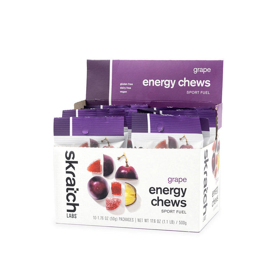 Skratch Labs, Sport Energy, Chews, Grape, 10pcs