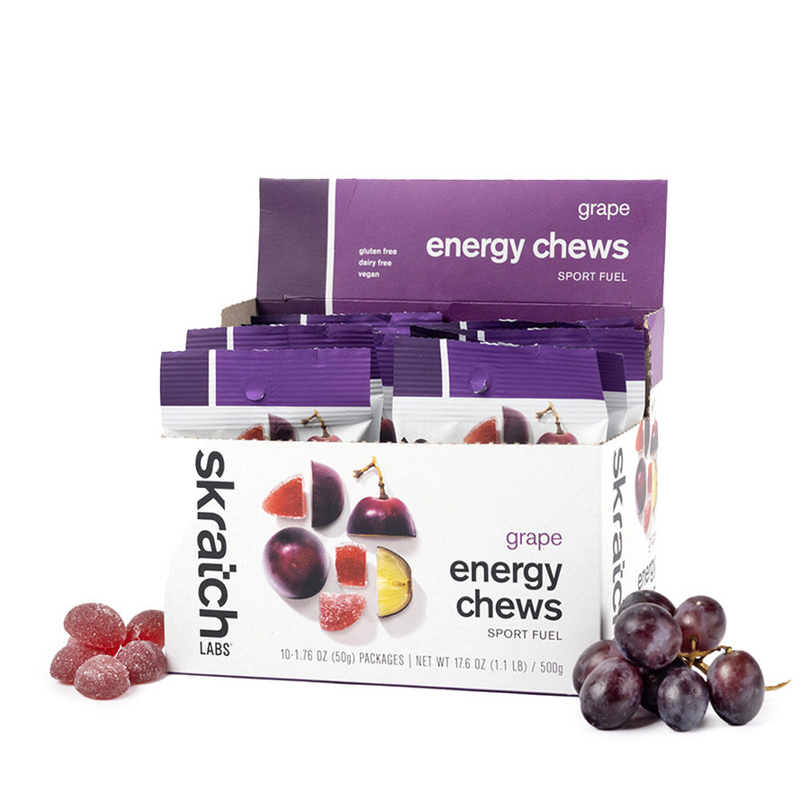 Skratch Labs, Sport Energy, Chews, Grape, 10pcs
