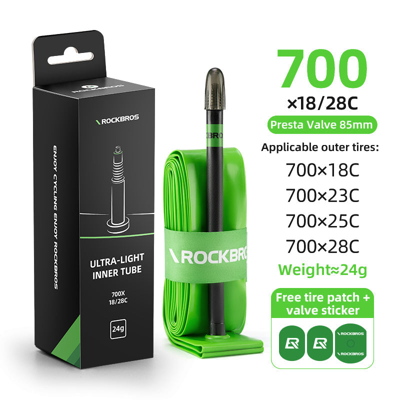 ROCKBROS Ultra-Light TPU Puncture-Resistant Inner Tube 24g 700x18/28C