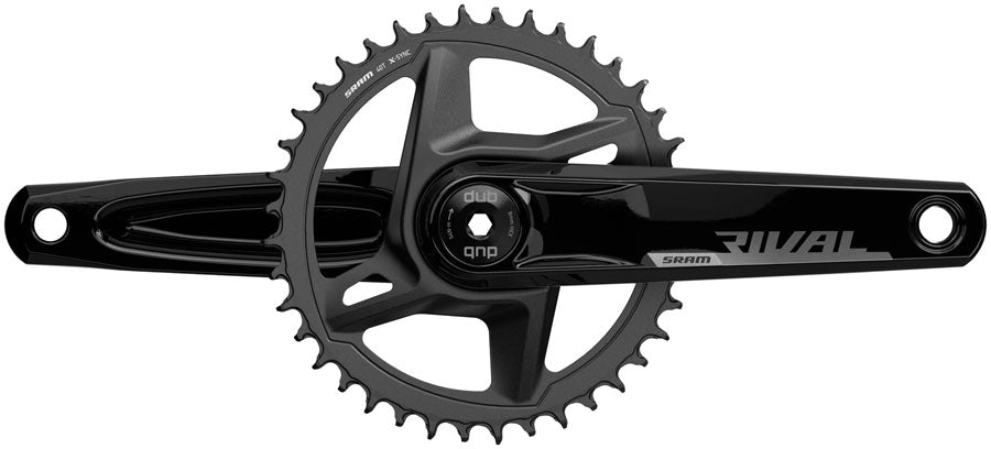 SRAM Rival D1 Wide 1x Crankset Speed: 12 Spindle: 28.99mm 46 DUB 175mm Black Road Disc