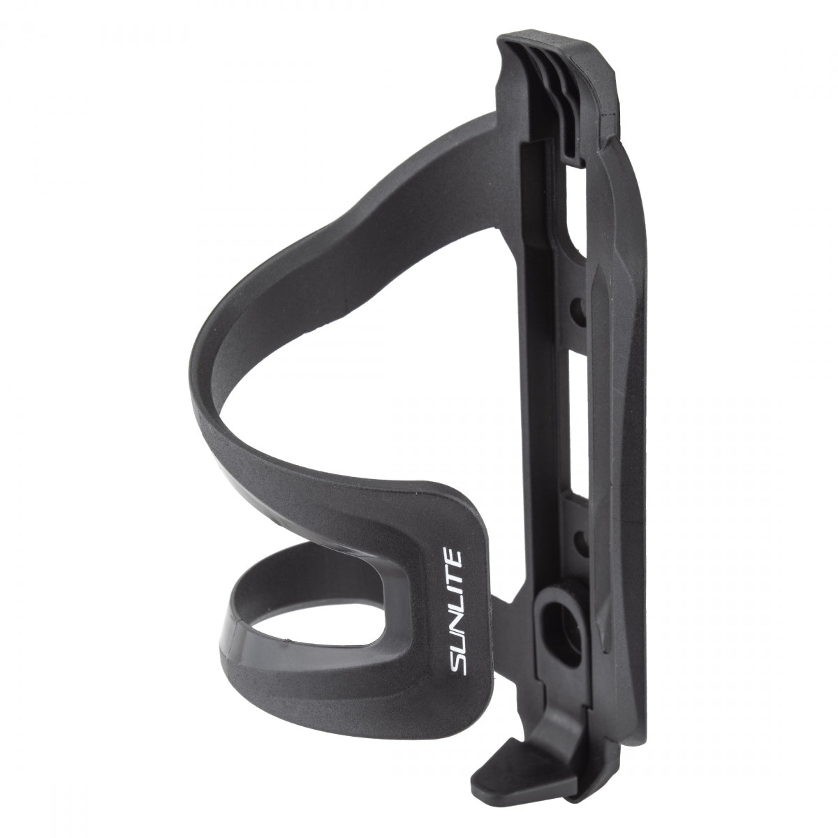 BOTTLE CAGE SUNLT FLIPPER UNIVERSAL SIDE LOAD BK