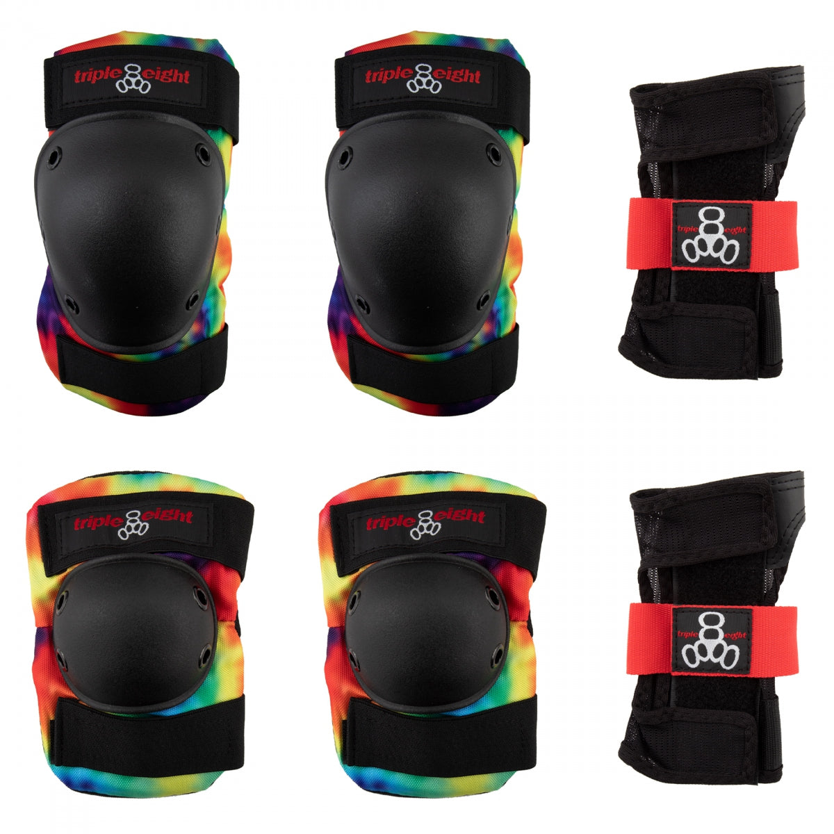 PAD SET TRIPLE8 SAVER-3 ELBO/KNE/WRST SM TIE DYE
