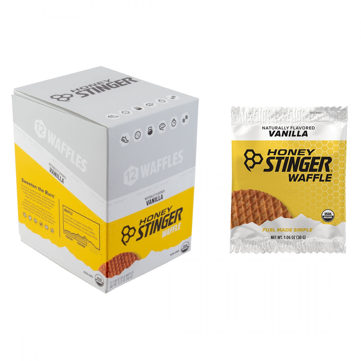 FOOD HS WAFFLE ORGANIC VANILLA BXof12