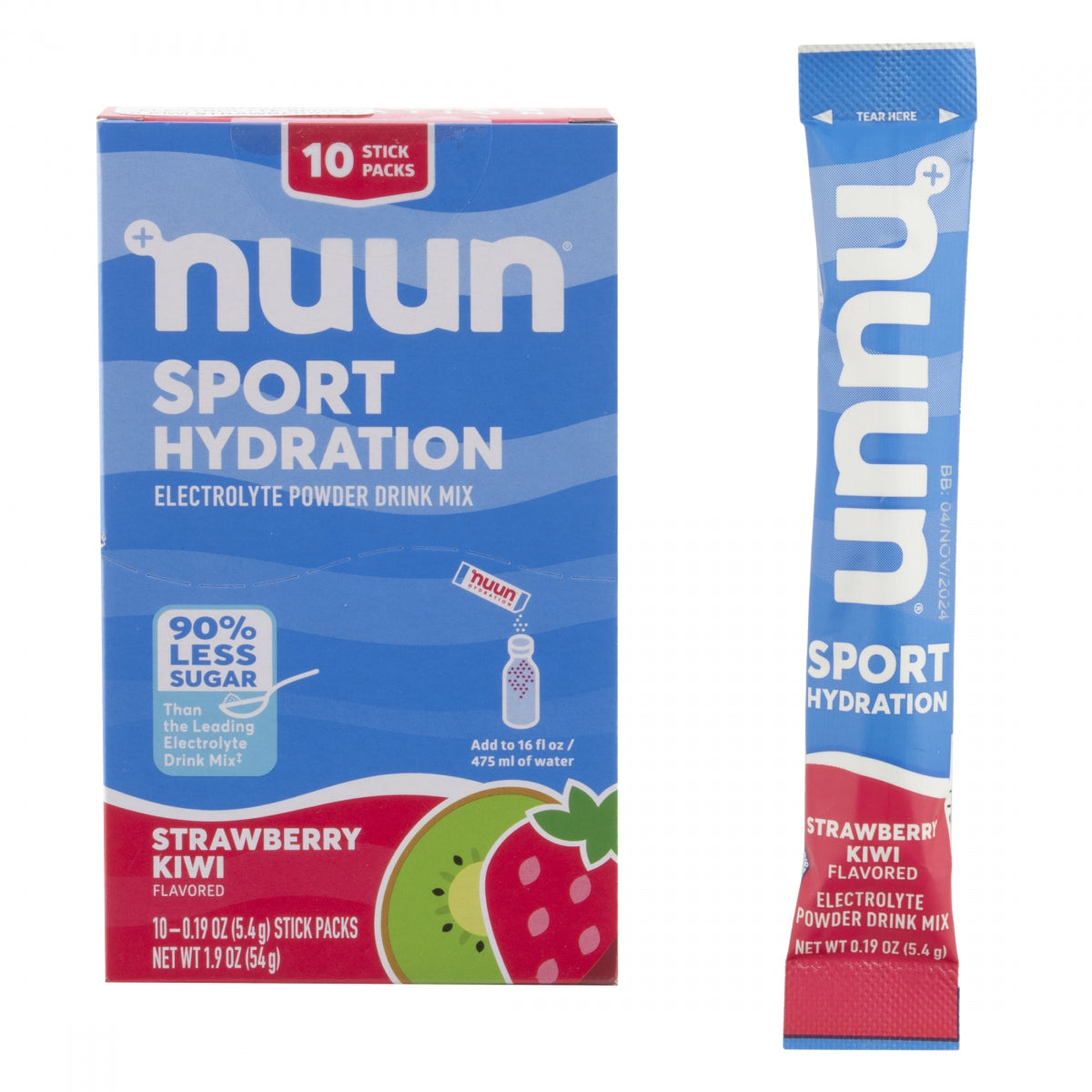FOOD NUUN ELECTROLYTE SPORT PWDR KIWI STRAWBERRY BXof10