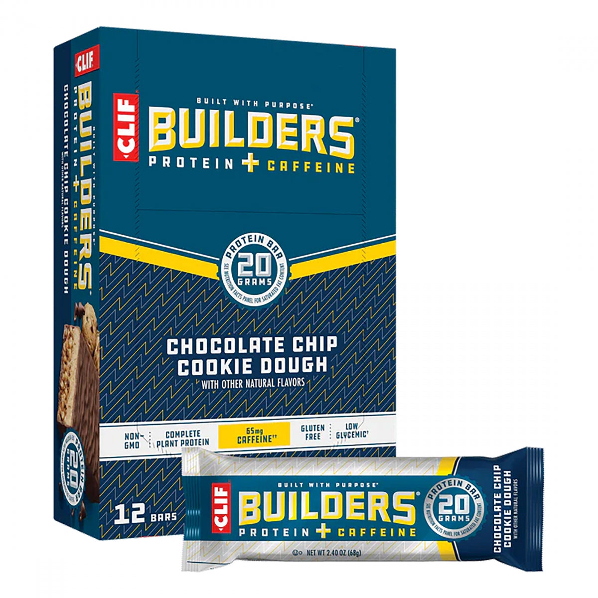 FOOD CLF BUILDERS BAR CHOC CHIP COOKIE DOUGH BXof12