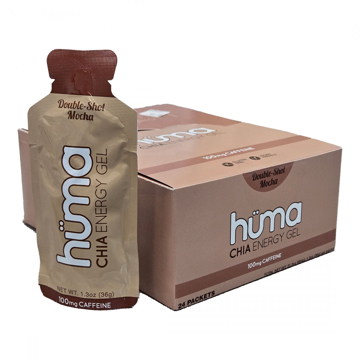 FOOD HUMA CHIA ENERGY GEL CAFE MOCHA BXof24 (P)