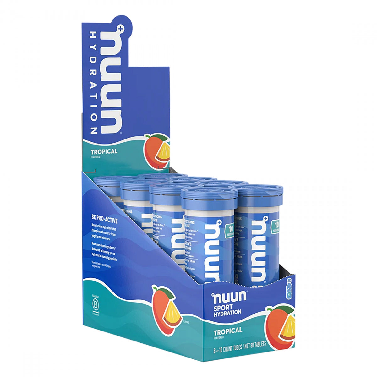 FOOD NUUN ELECTROLYTE ACTIVE TROPICAL FRUIT BXof8
