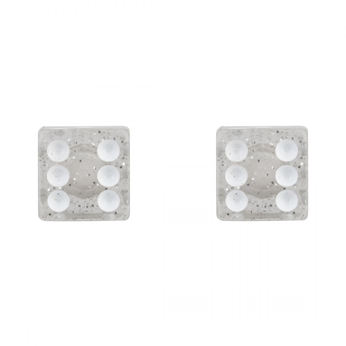 VALVE CAPS TRIKTOPZ DICE-GLITTER SIL 1pr/PK