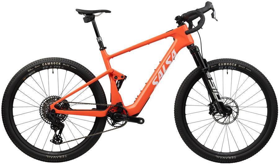 Salsa Wanderosa C Force X0 AXS Transmission Ebike - 29" Carbon Coral Small