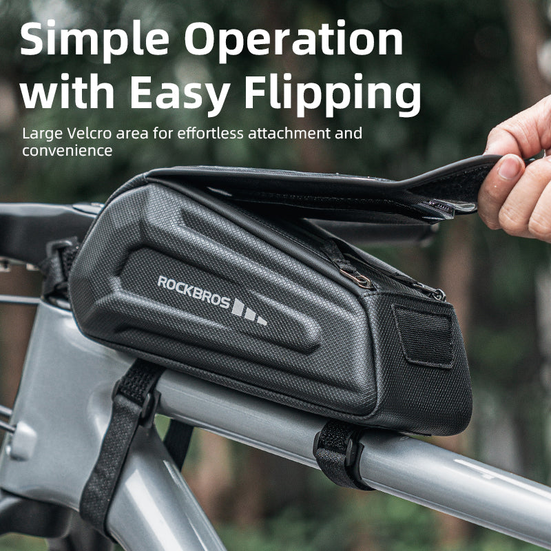 ROCKBROS Bicycle Phone Bag 1.7L 6.8in Waterproof Bike Cycling Frame Bag Top Tube Bag