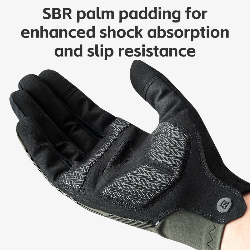 ROCKBROS MTB Gloves - Touch Screen, Anti-Slip Full Finger Cycling Gloves