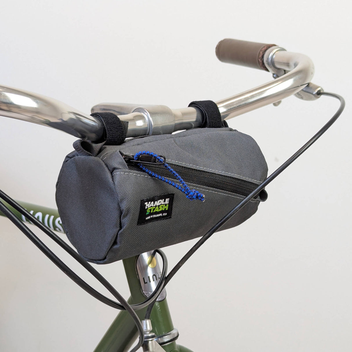 Bar Snack Mini Handlebar Bag - Charcoal Blucifer