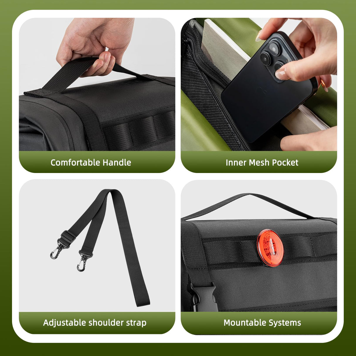 Bike Panniers 15L Waterproof Bike Rack Bag for Cycling Commuting