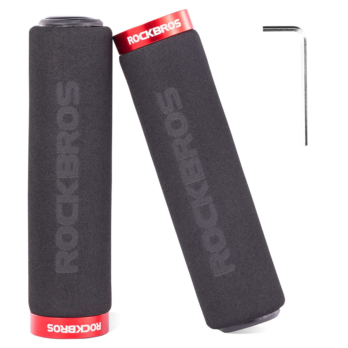 ROCKBROS Bike Grips Foam Single Lock on Bicycle Soft Comfortable Non-Slip Bike Handle Grips