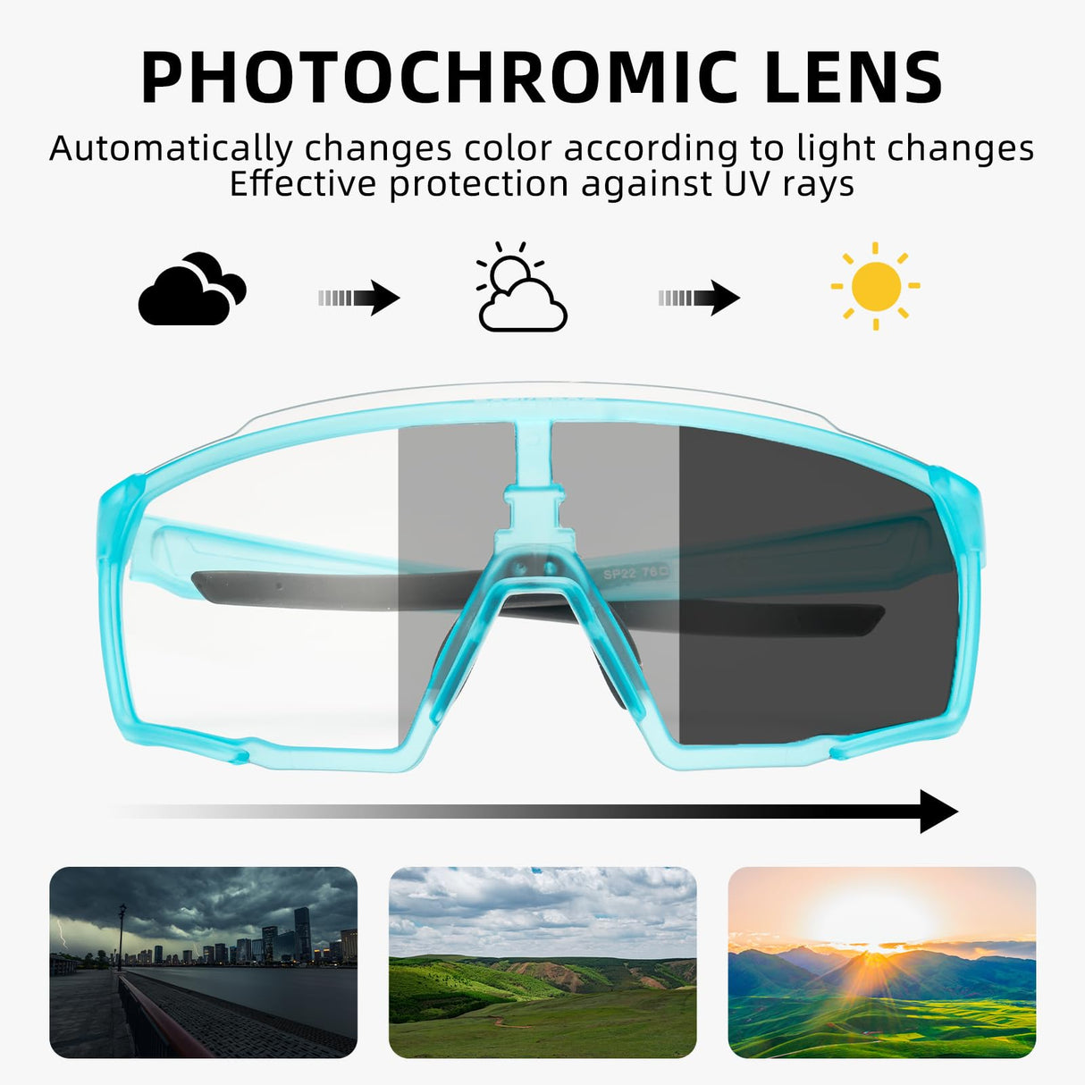 Polarised Full-Lens Sunglasses for Outdoor Sports