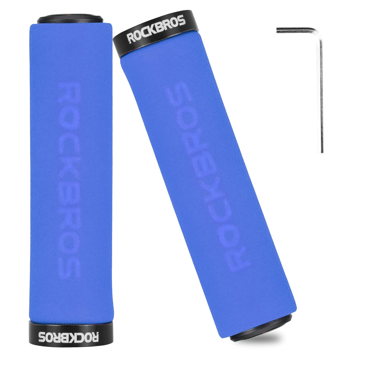 ROCKBROS Bike Grips Foam Single Lock on Bicycle Soft Comfortable Non-Slip Bike Handle Grips