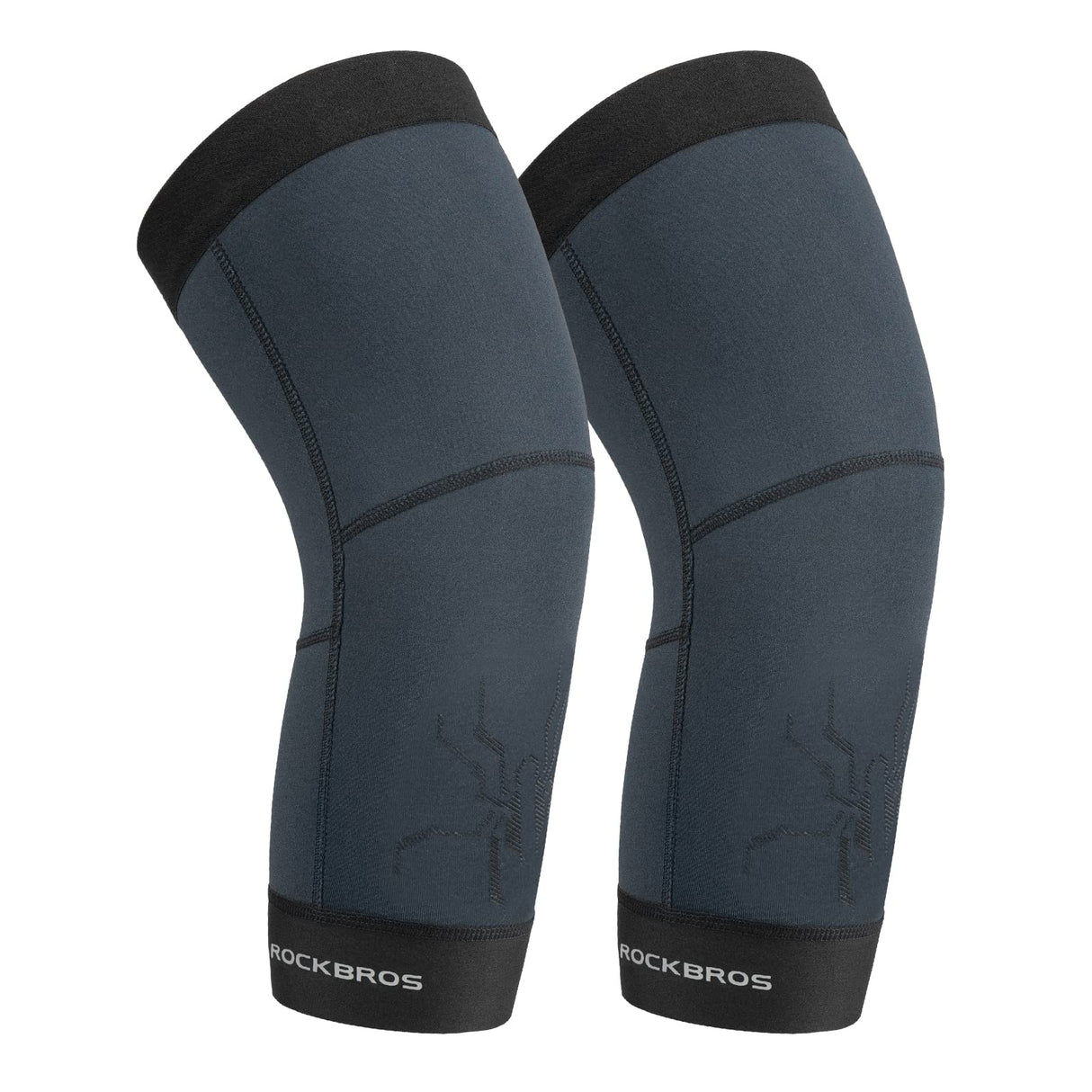 ROCKBROS Thermal Knee Warmer Men Anti-Slip Knee Brace Sleeves for Winter Cycling Basketball