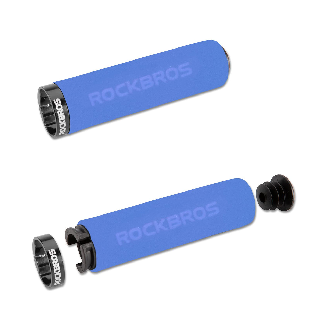 ROCKBROS Bike Grips Foam Single Lock on Bicycle Soft Comfortable Non-Slip Bike Handle Grips
