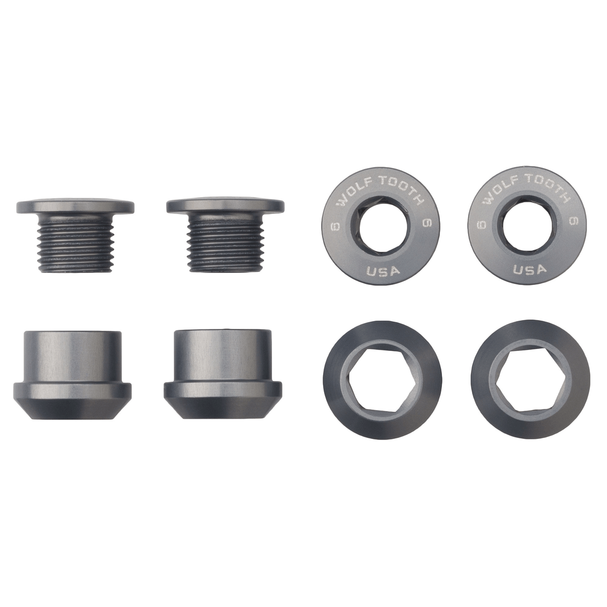 Set of 4 Chainring Bolts+Nuts for 1X