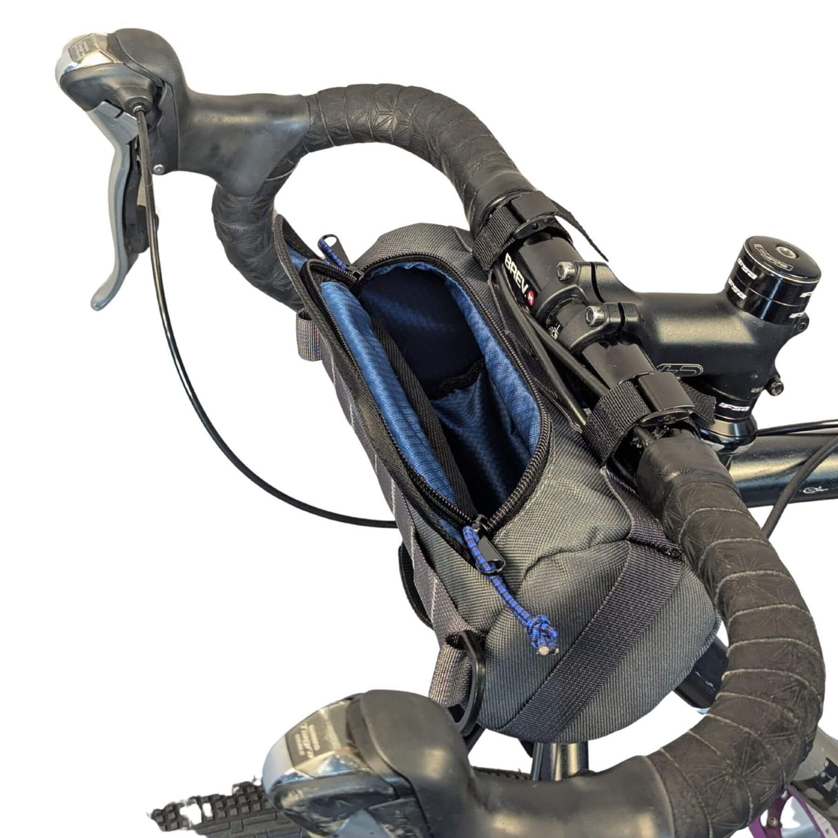 Bigmouth Burrito Handlebar Bag - Charcoal & Blucifer