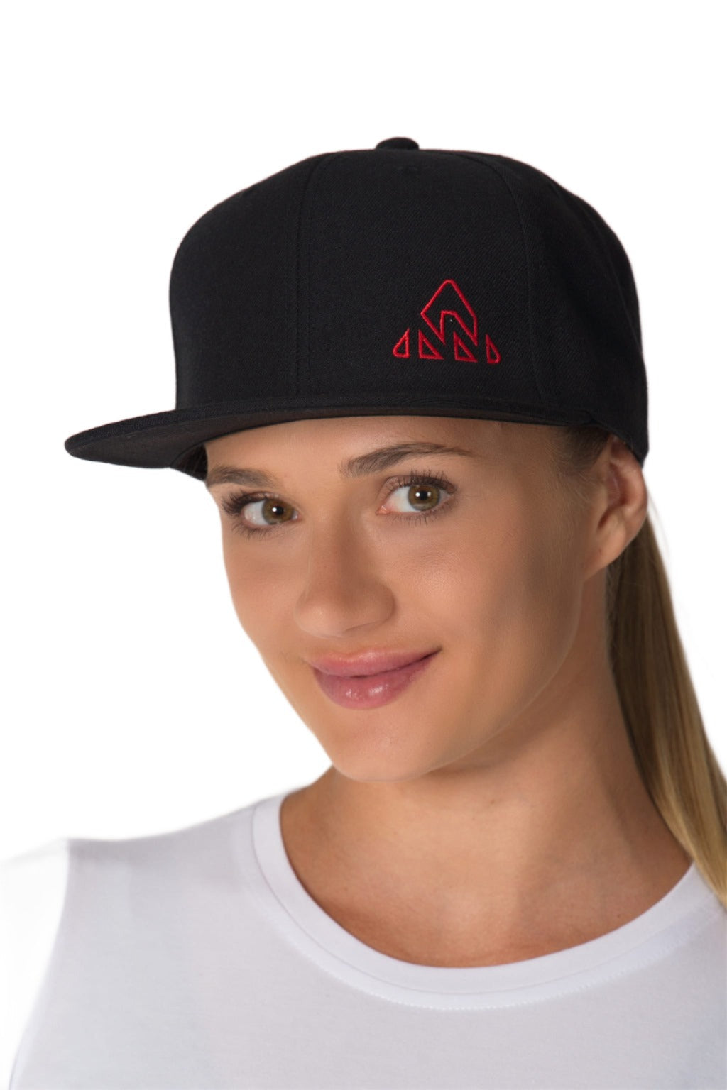 Classic Cap Black/Red Mountain Logo - Unisex