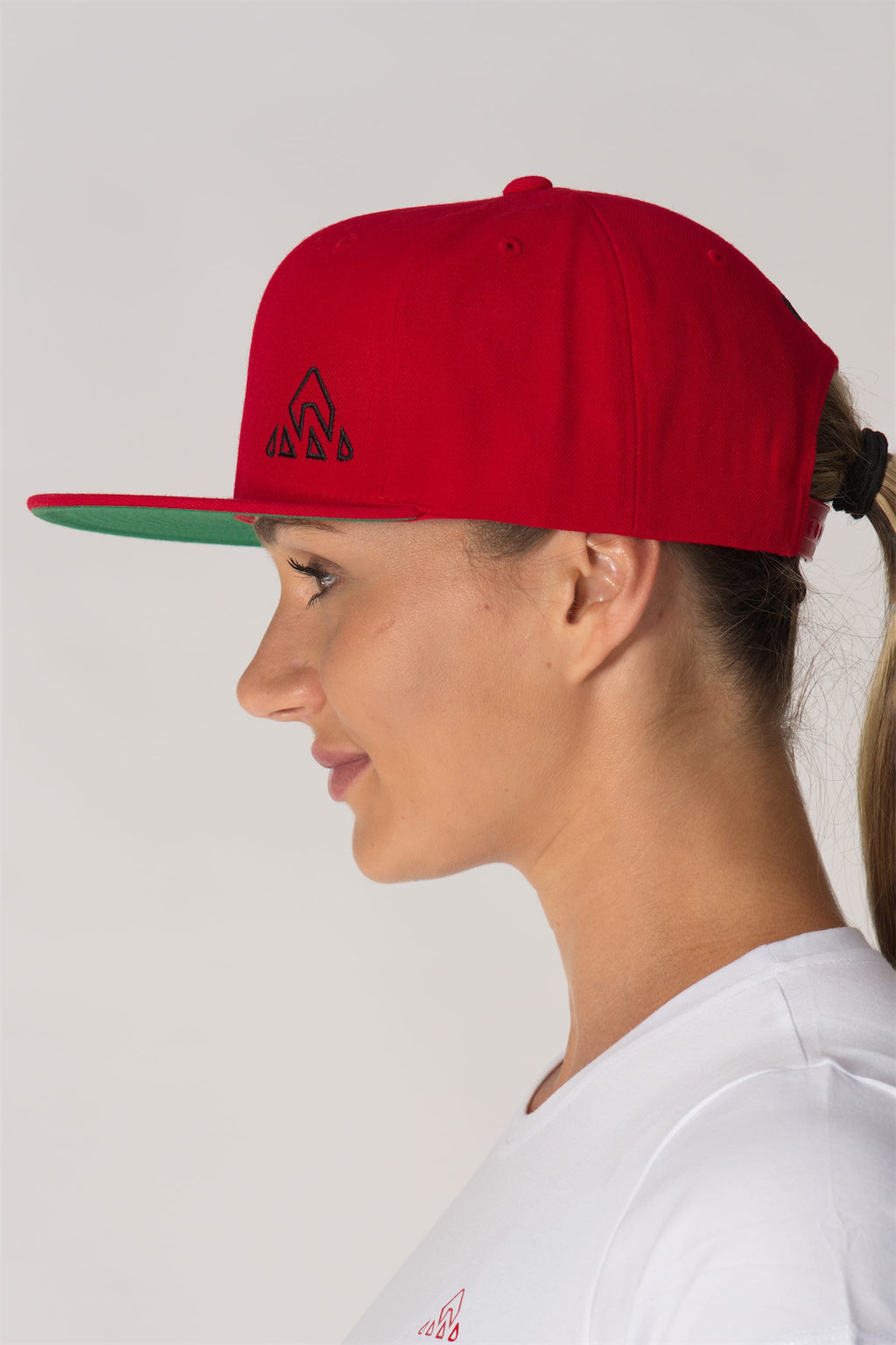 Classic Cap Red/Black Mountain Logo - Unisex