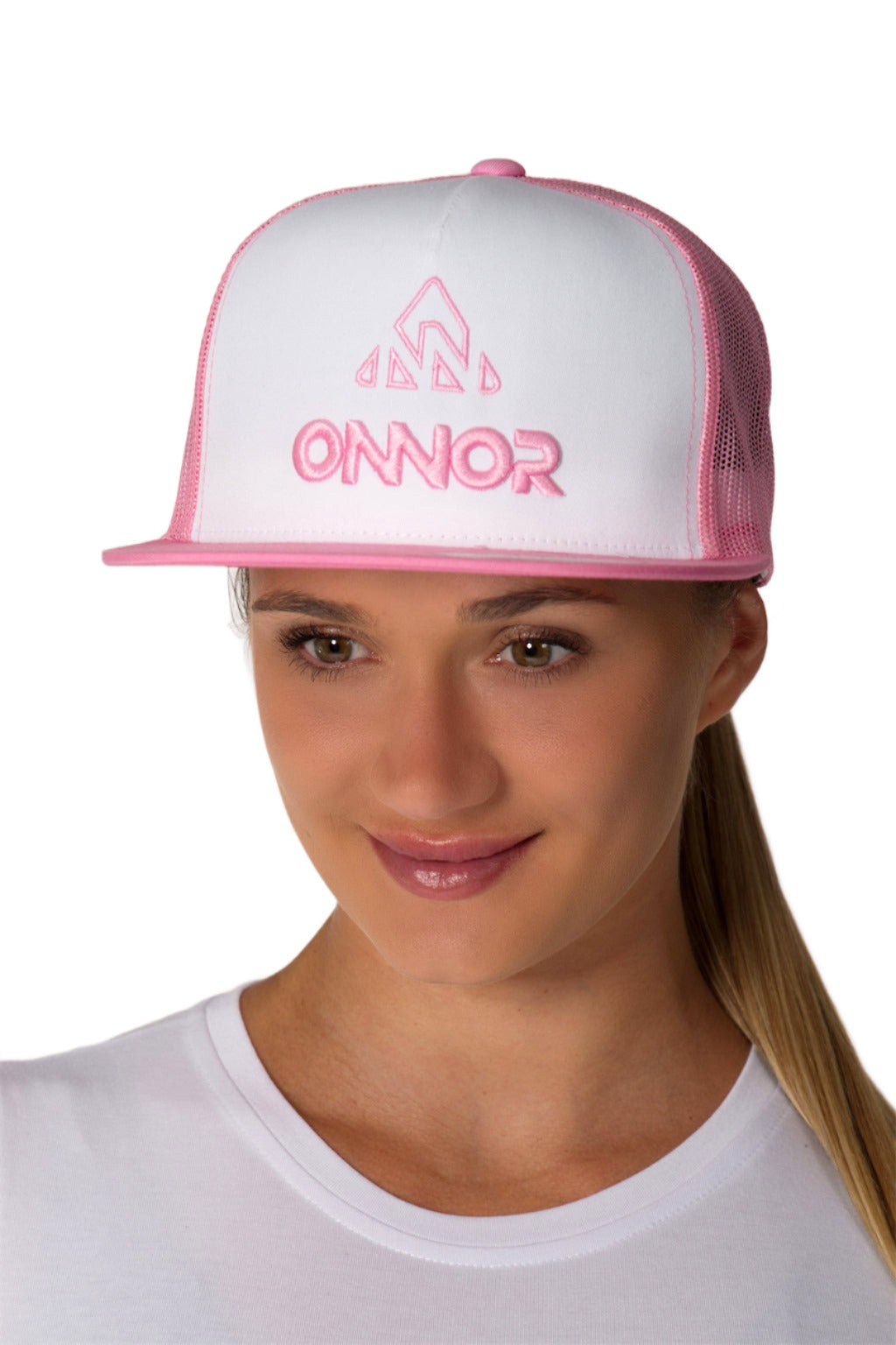 Classic Cap White/Pink Logo - Unisex