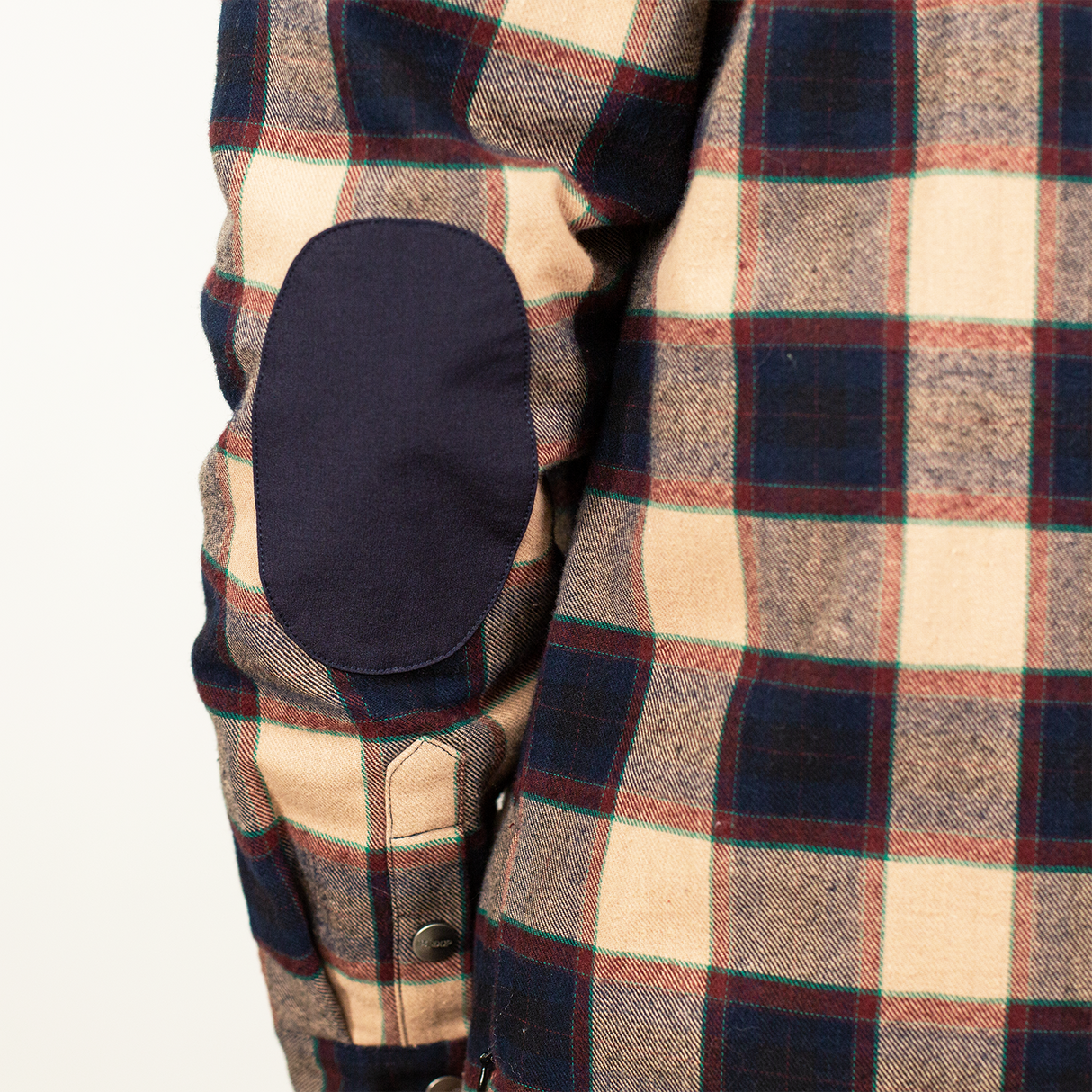 Flannel Jacket - Navy/Tan Plaid