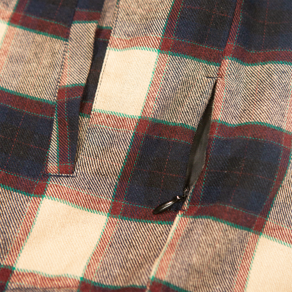 Flannel Jacket - Navy/Tan Plaid