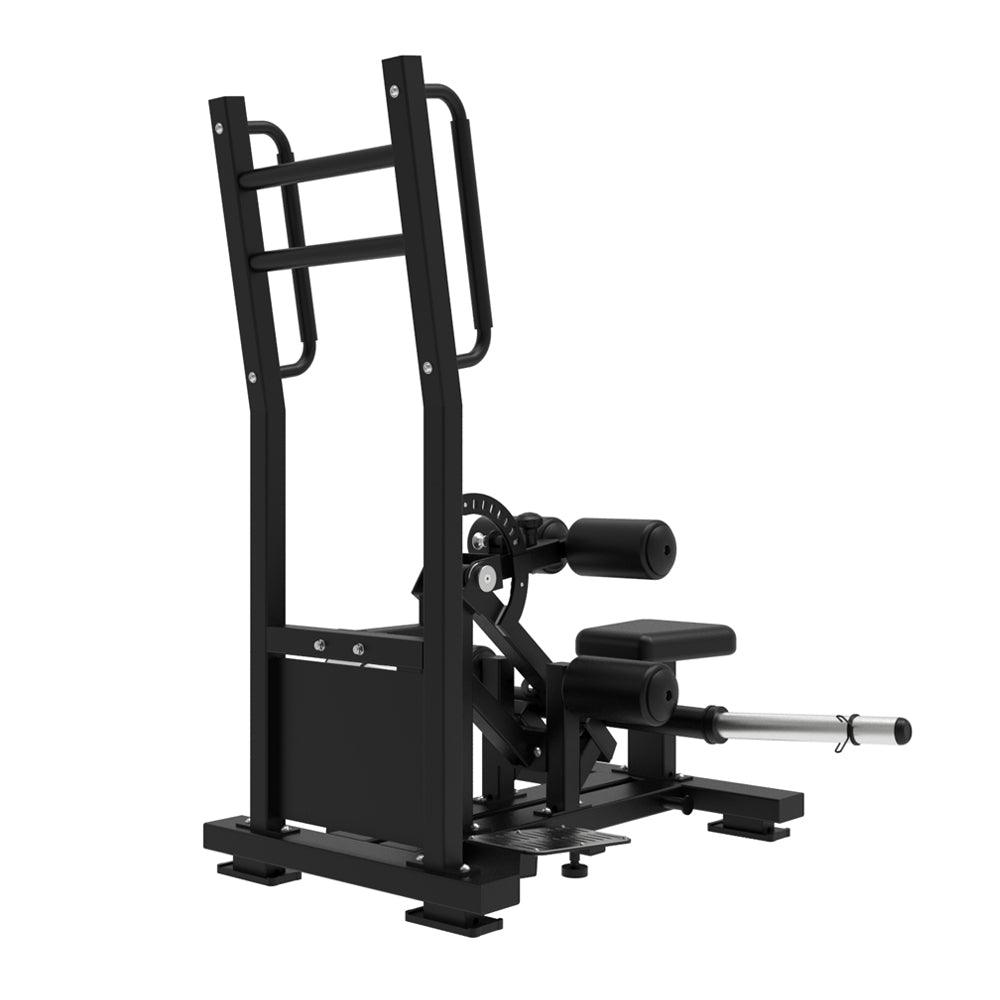 Excel Standing Hip Thrust - Muscle D Fitness - Plate Load Extension - Band Compatible - Adjustable Pads