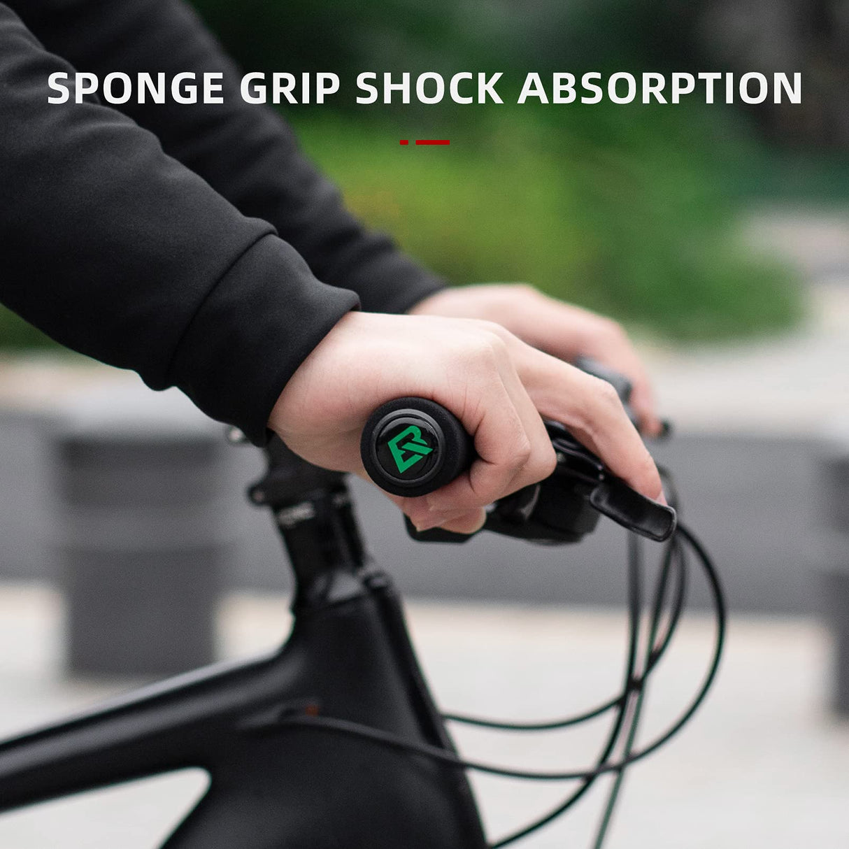 ROCKBROS Bike Grips Foam Single Lock on Bicycle Soft Comfortable Non-Slip Bike Handle Grips
