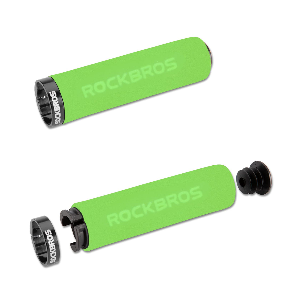 ROCKBROS Bike Grips Foam Single Lock on Bicycle Soft Comfortable Non-Slip Bike Handle Grips