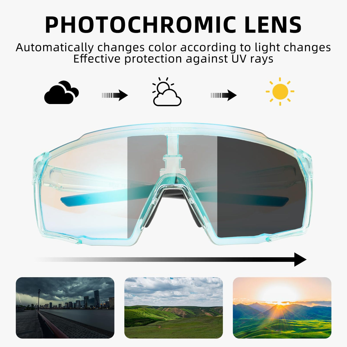 Polarised Full-Lens Sunglasses for Outdoor Sports