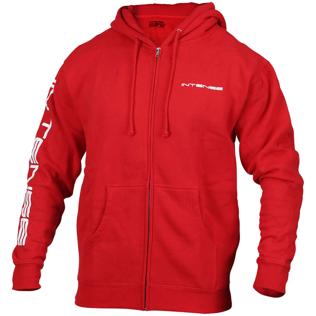 Men's INTENSE Red Zip-Up Hoodie