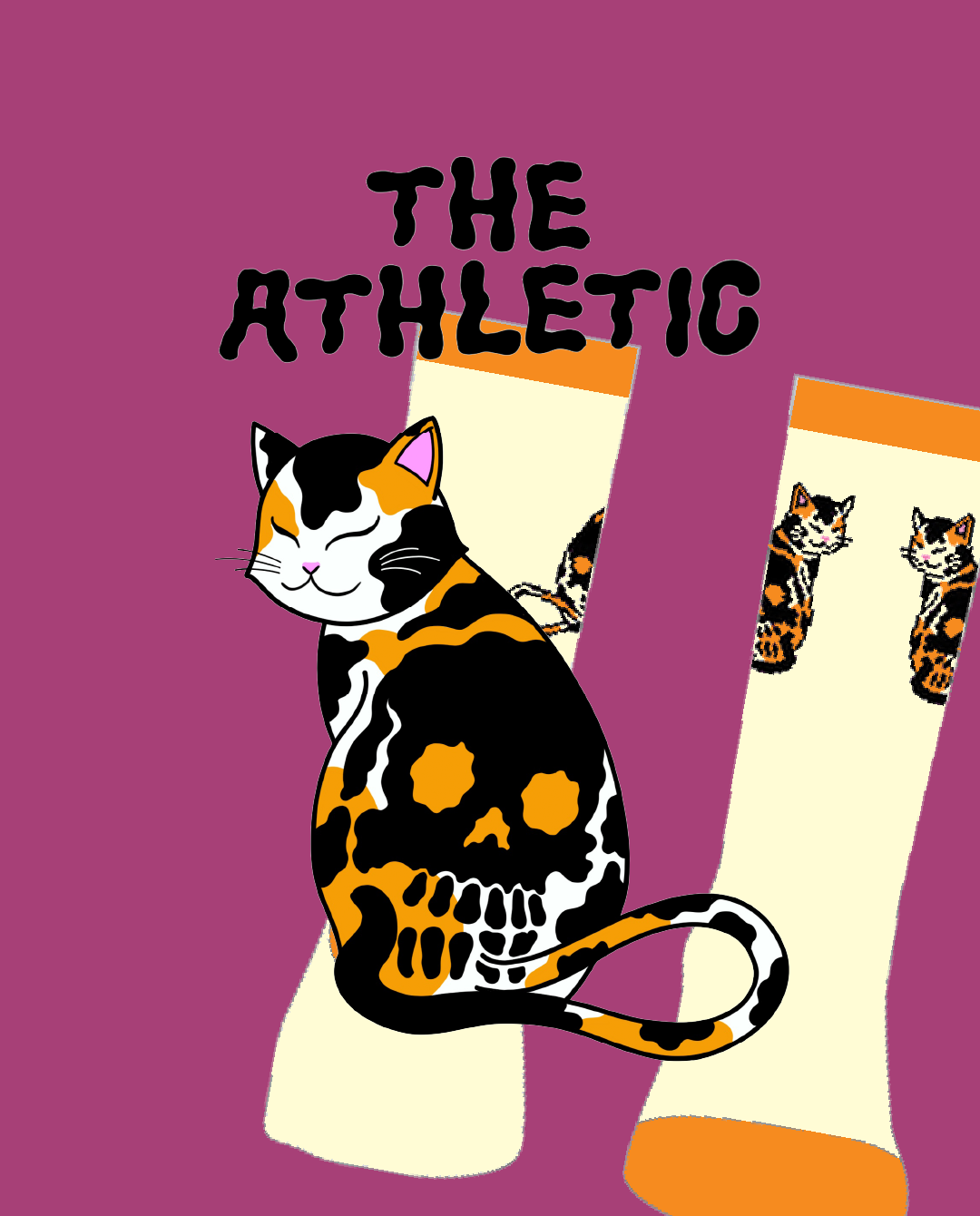 Calico Skully Socks by Jake Tong