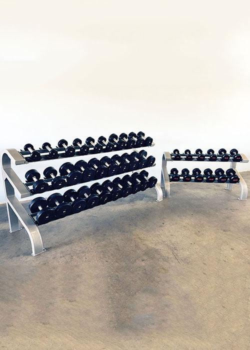 Two Tier 10 Pairs Dumbbell Rack - Muscle D Fitness - Durable 2 Tier 10 Pairs Dumbbell Rack