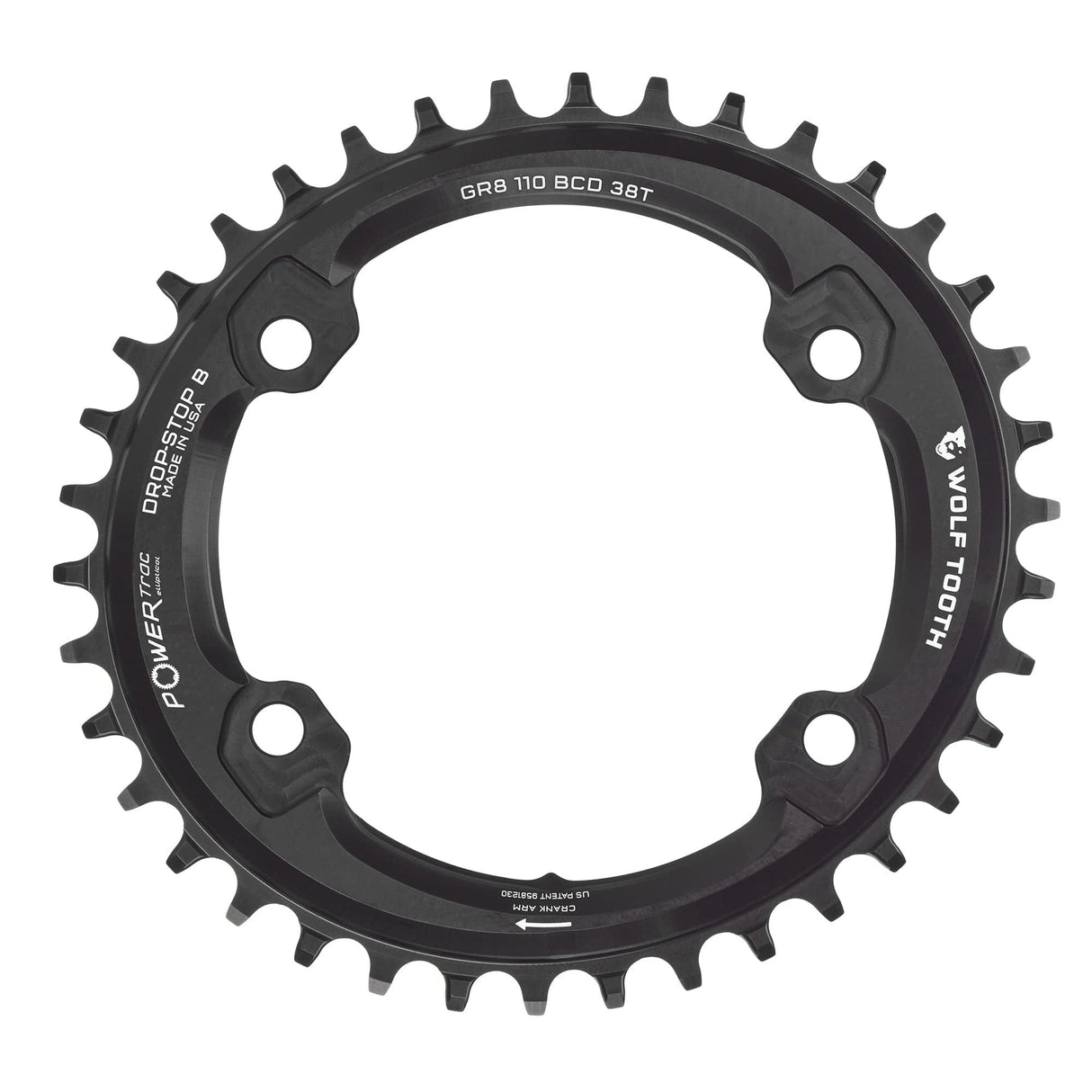 Oval 110 BCD Asymmetric 4-Bolt Chainrings for Shimano GRX Cranks