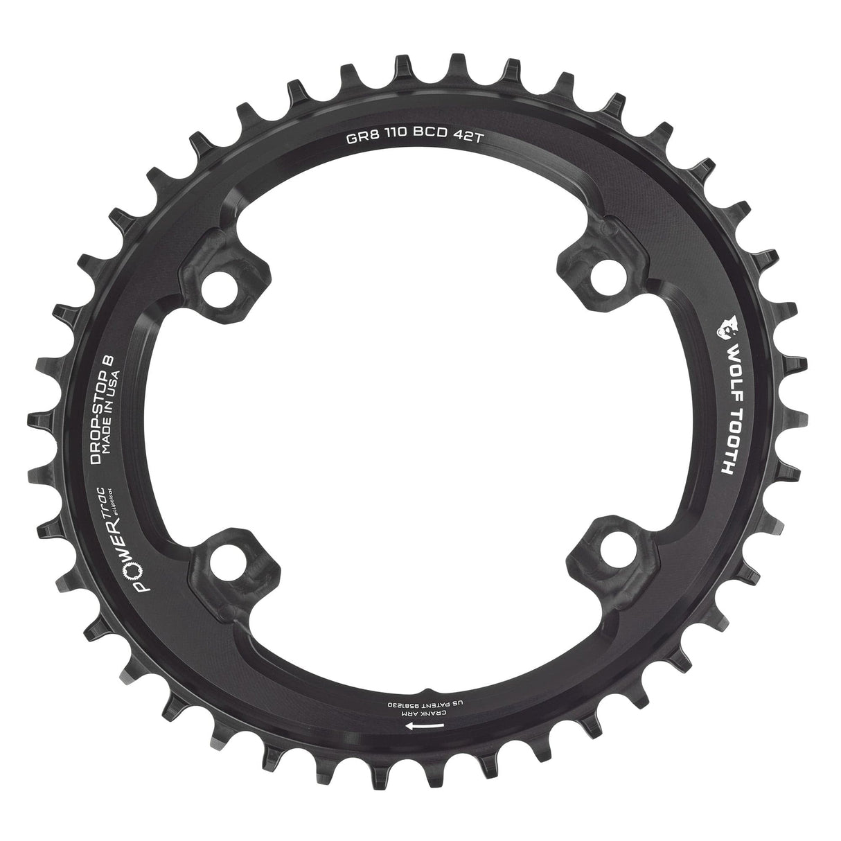 Oval 110 BCD Asymmetric 4-Bolt Chainrings for Shimano GRX Cranks